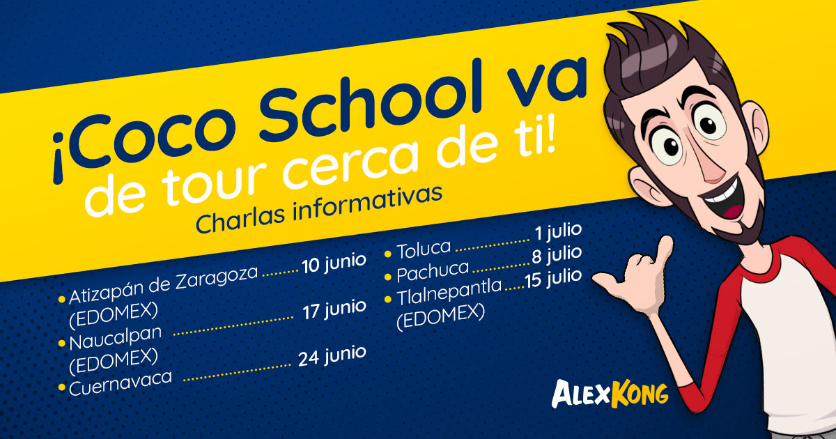 Coco School México llega cerca de ti ! Aprovecha el COCO TOUR !